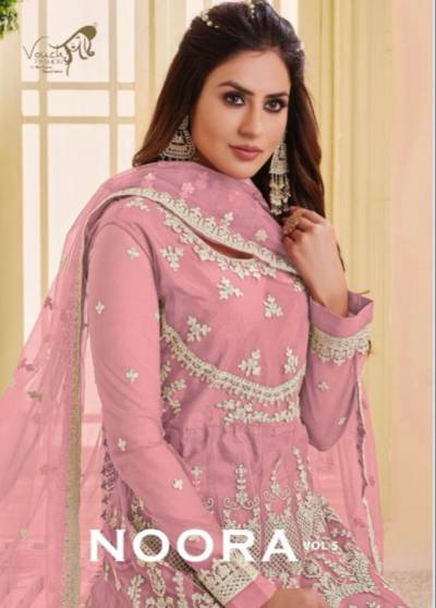 Noora By Vouch Designer Partywear Heavy Work Gown Collection